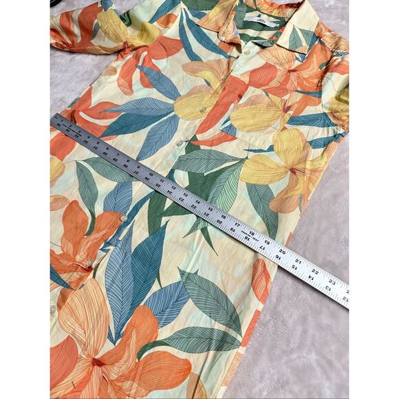 0039 Italy Women's Size Large Long Sleeve Floral Multi Color Printed Midi Dress - Picture 7 of 8